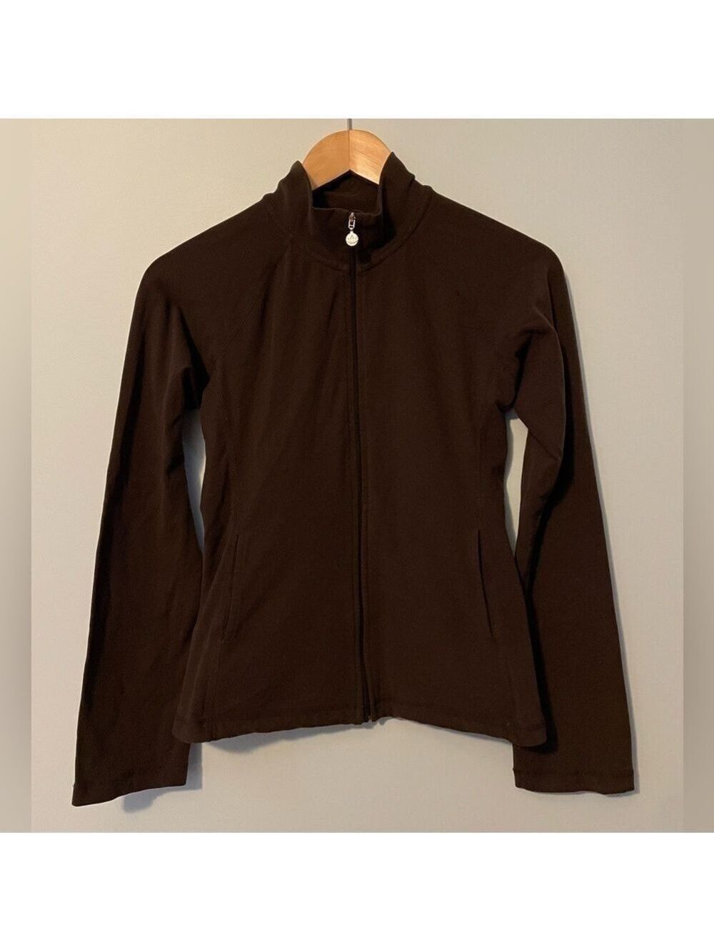 Beyond Yoga Brown Zip Up Sweater